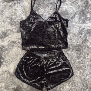 Black Cozy Cotton Pajama Set with Soft Fabric and Relaxed Fit